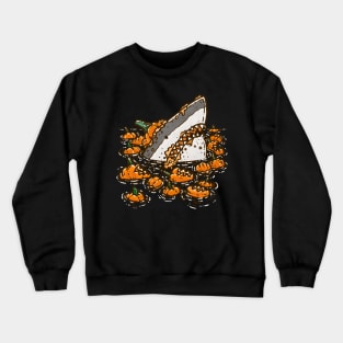 Pumpkin Destruction Shark Crewneck Sweatshirt